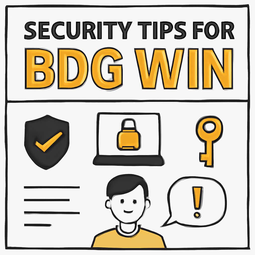 A diagram outlining security tips for BDG Win.