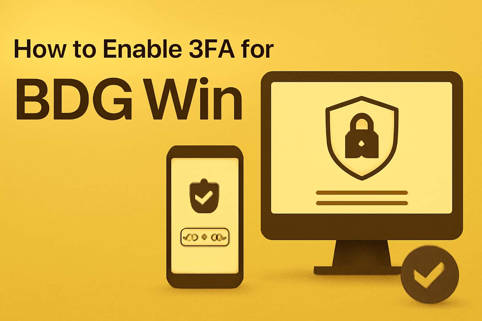 Informational scene depicting enabling 2FA for BDG Win.