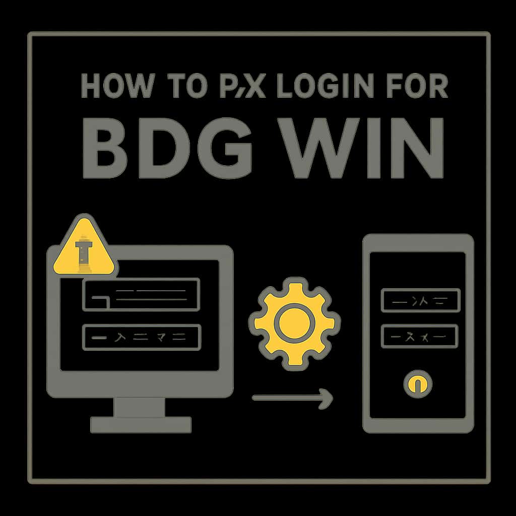An educational diagram showing the steps to resolve login issues for BDG Win.