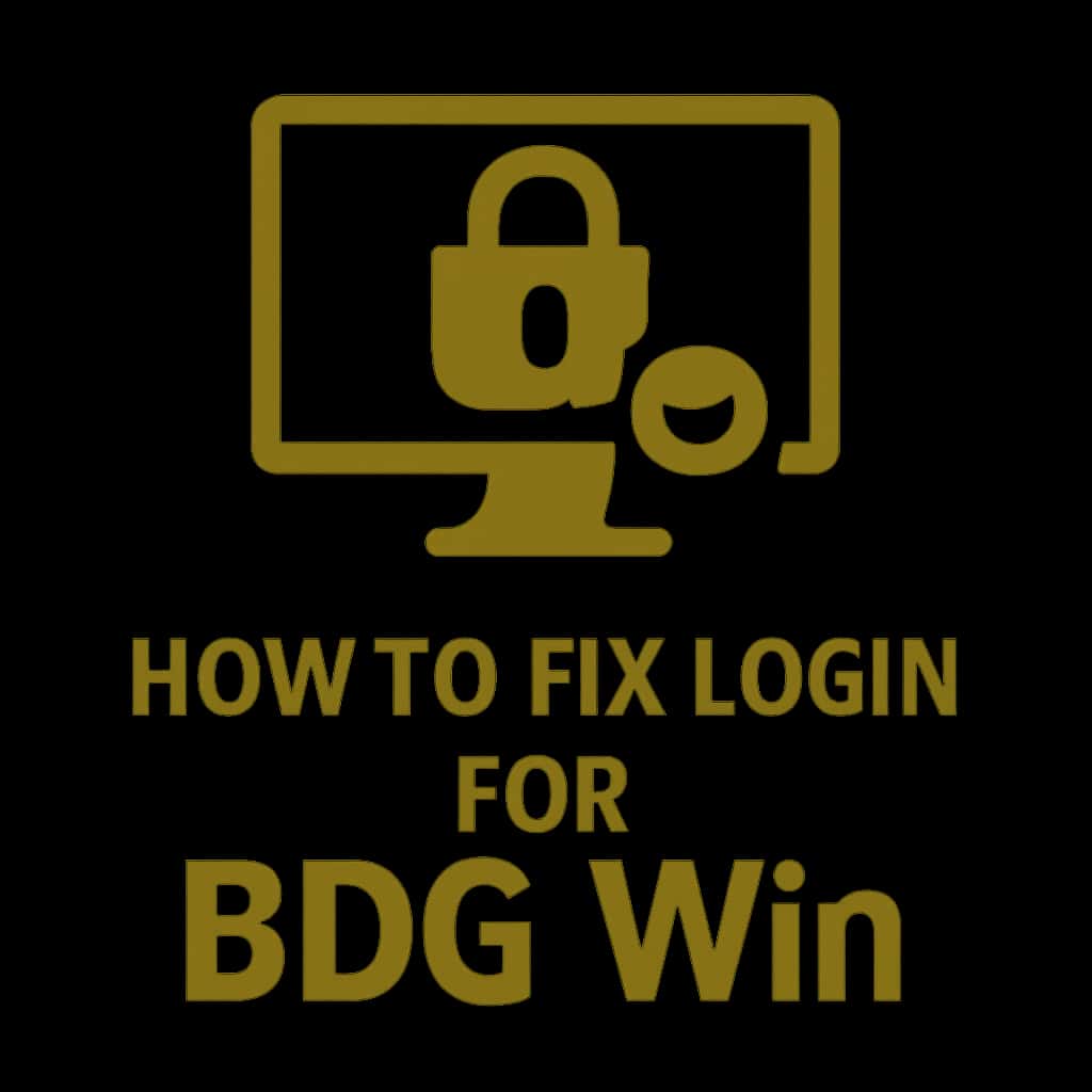 A badge icon representing login assistance for BDG Win.