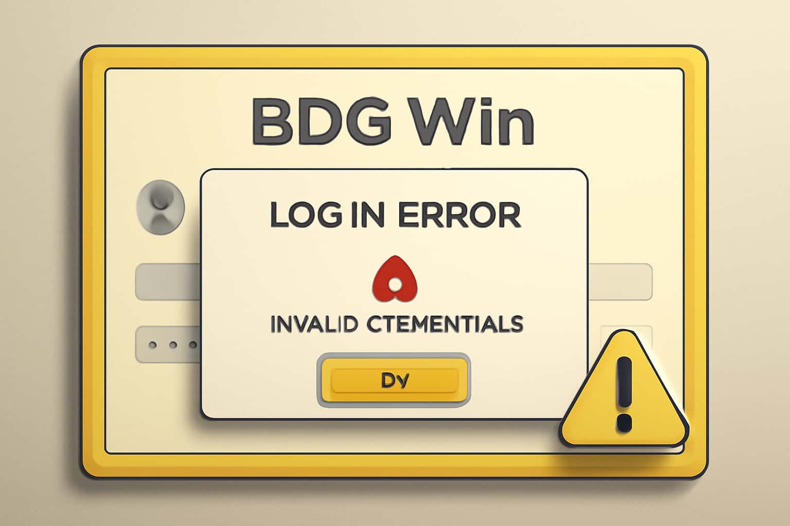 An informative graphic depicting login errors with BDG Win.