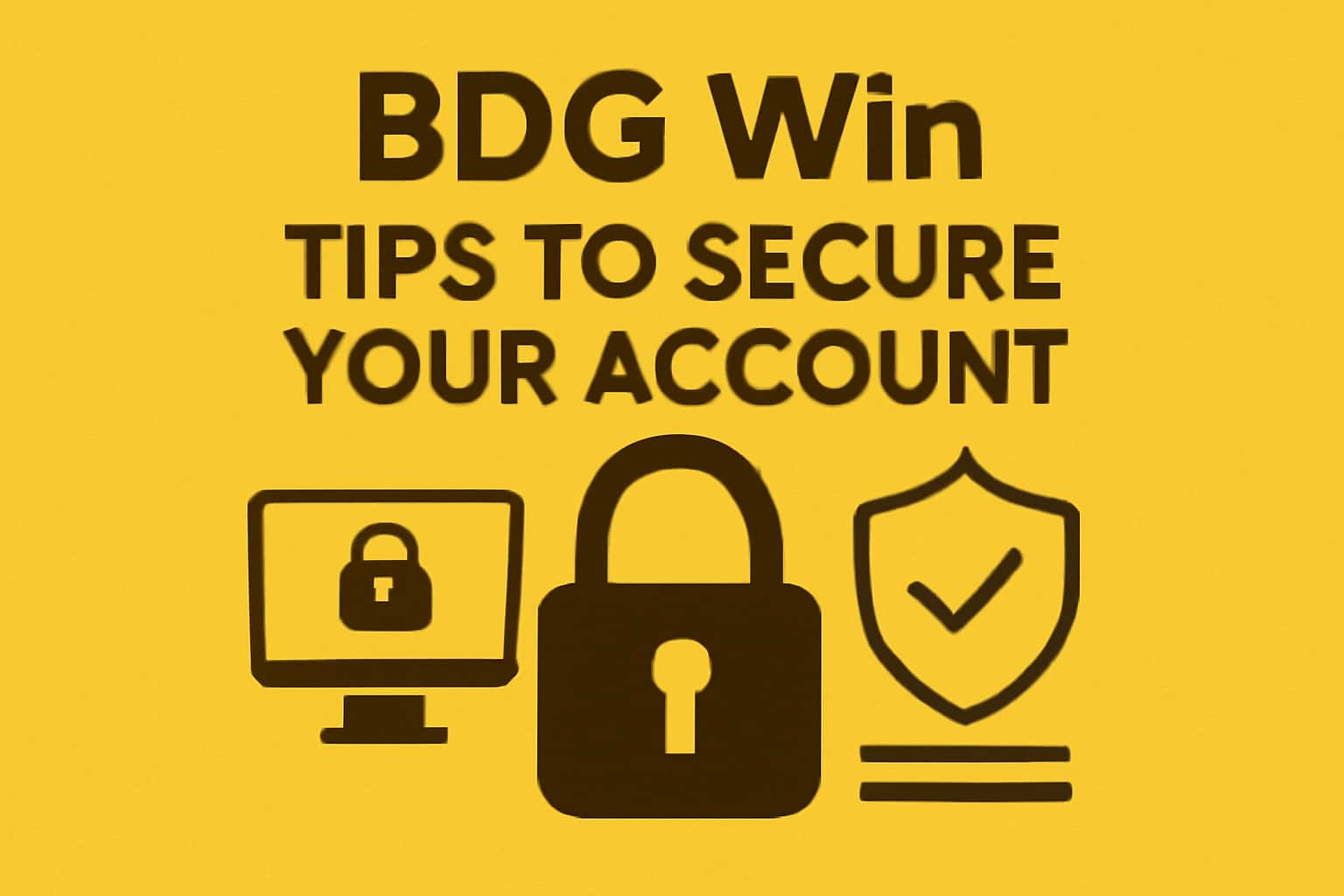 Informative visual representation of securing a BDG Win account.