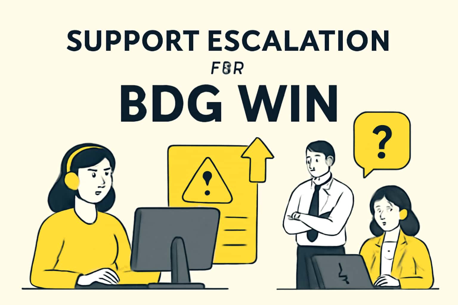 Informational scene about Support Escalation for BDG Win